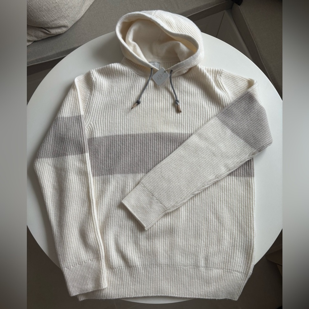 Eleventy 100% Ribbed Cashmere hoodie
